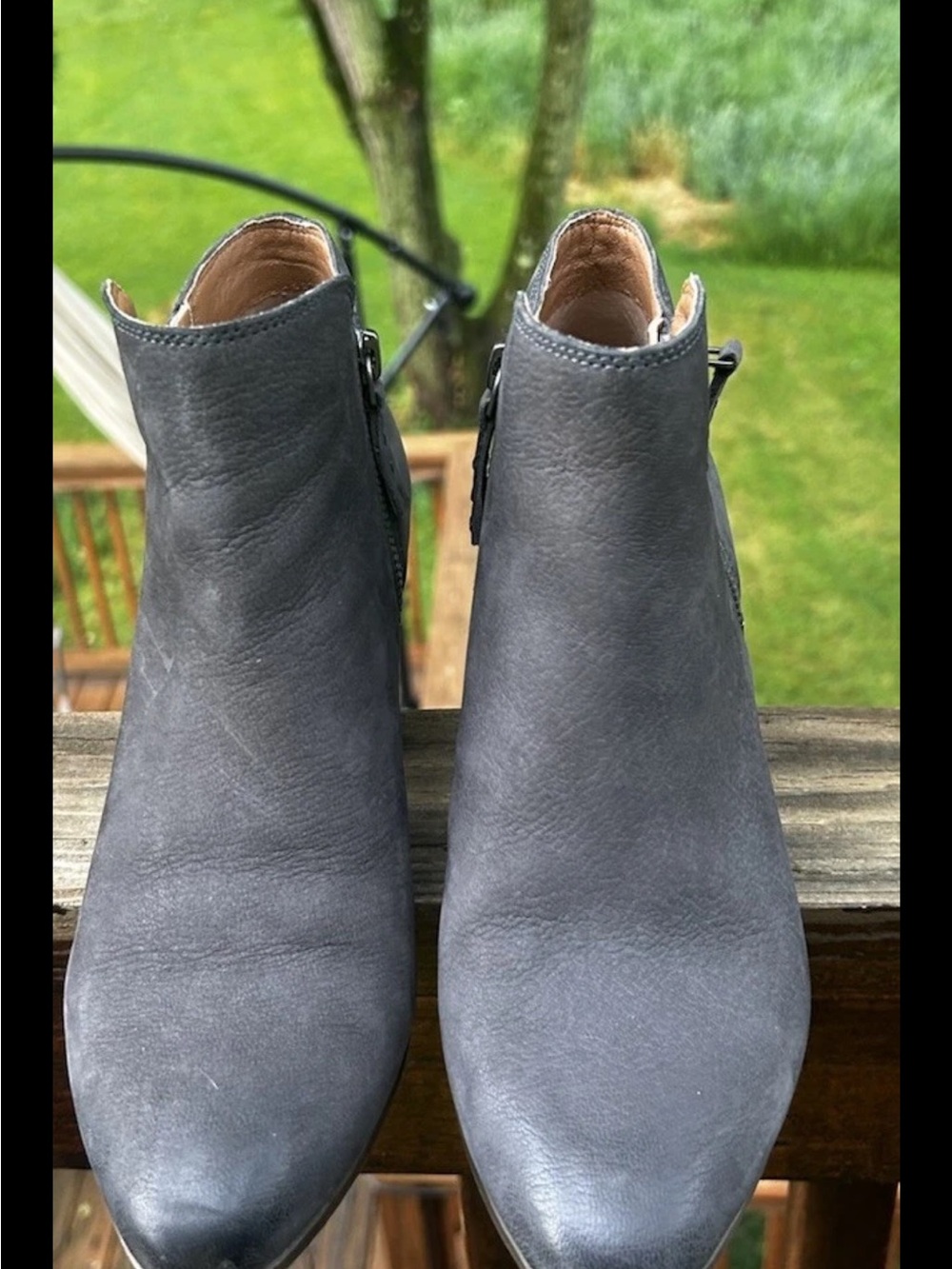 Women’s Frye Leather Western Ankle Boots Pointed Toe Inside Zip Size 8.5 M